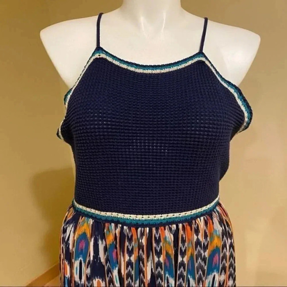 Xhilaration sleeveless Square Neck Strappy Crochet Top Maxi Dress - Picture 4 of 10